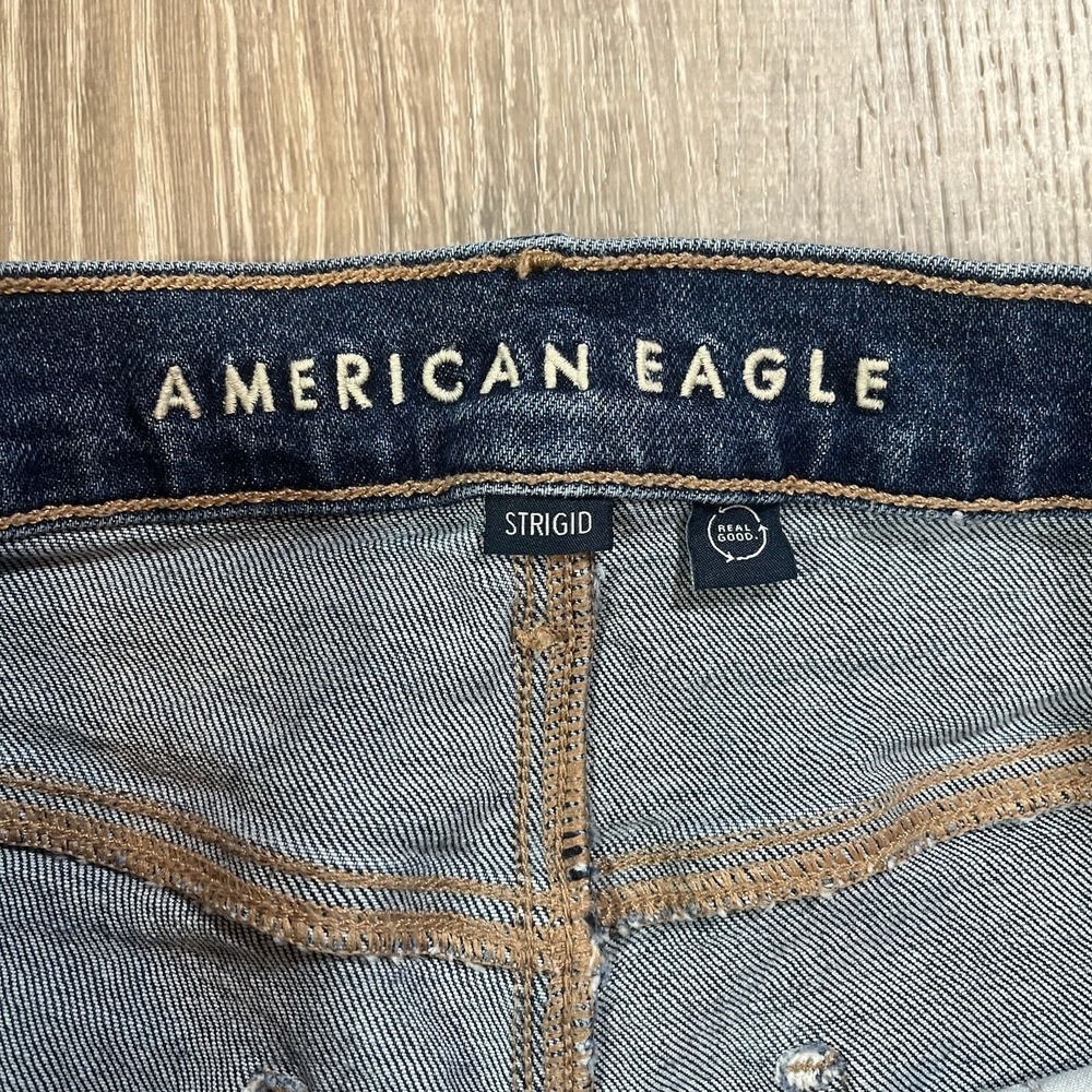 American Eagle Strigid Super High-Waisted Relaxed Denim Short Size 10 - Picture 4 of 9